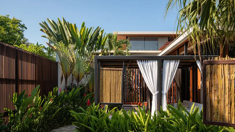 bamboo look privacy screening artificial